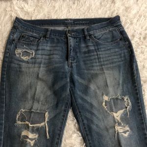 Soho New York and company curvy distressed boyfriend jeans